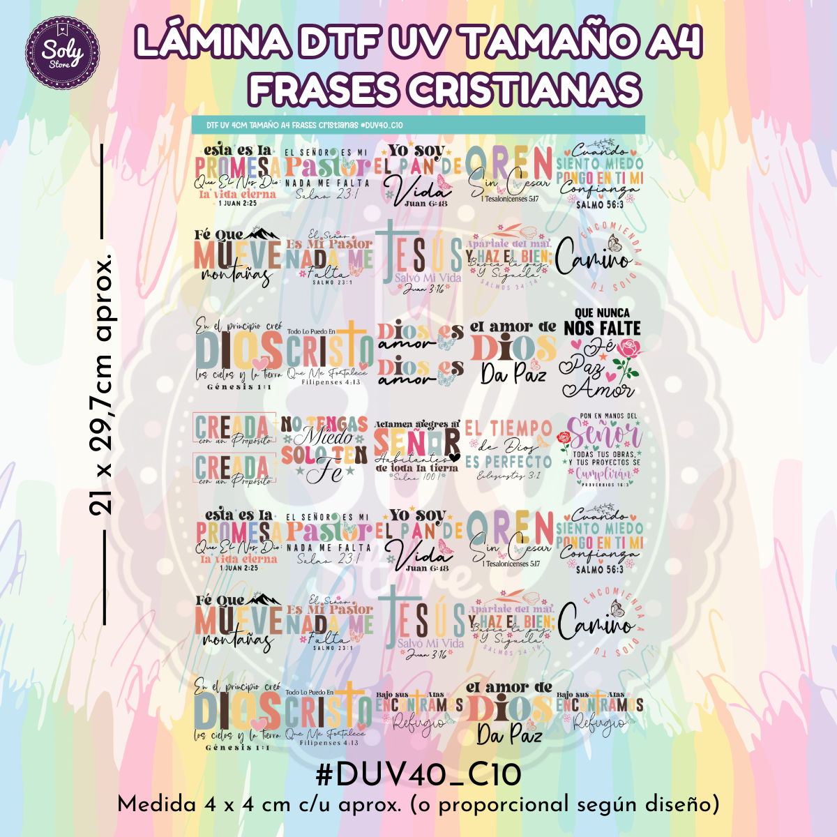 DTF UV FRASES CRISTIANAS #DTFUV40_C10