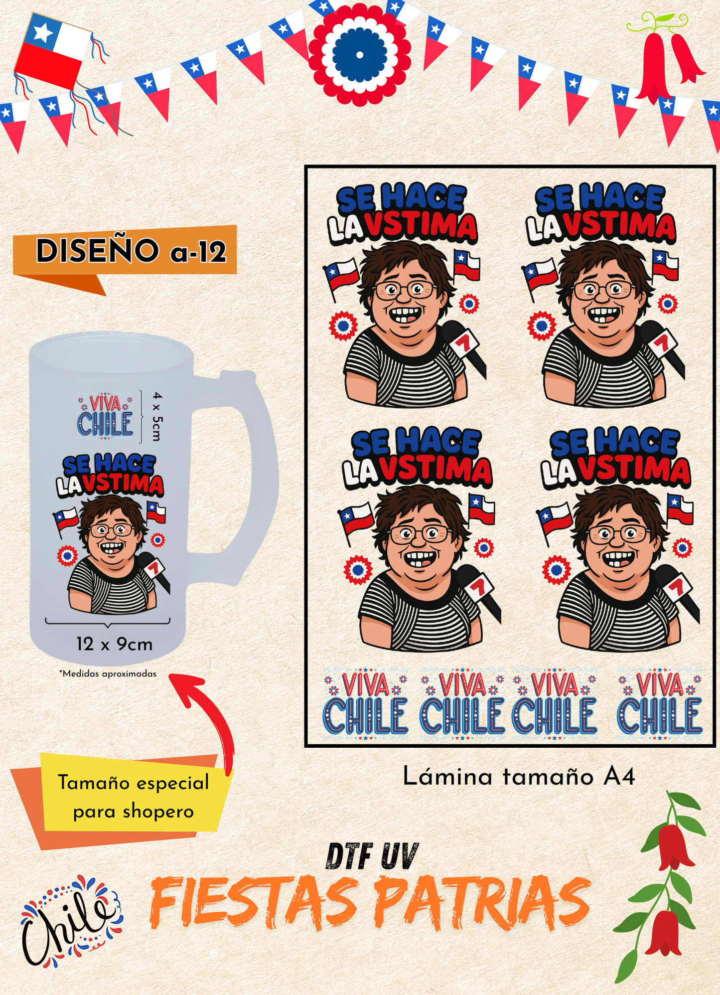 PACK DTF UV PARA FIESTAS PATRIAS #a_12