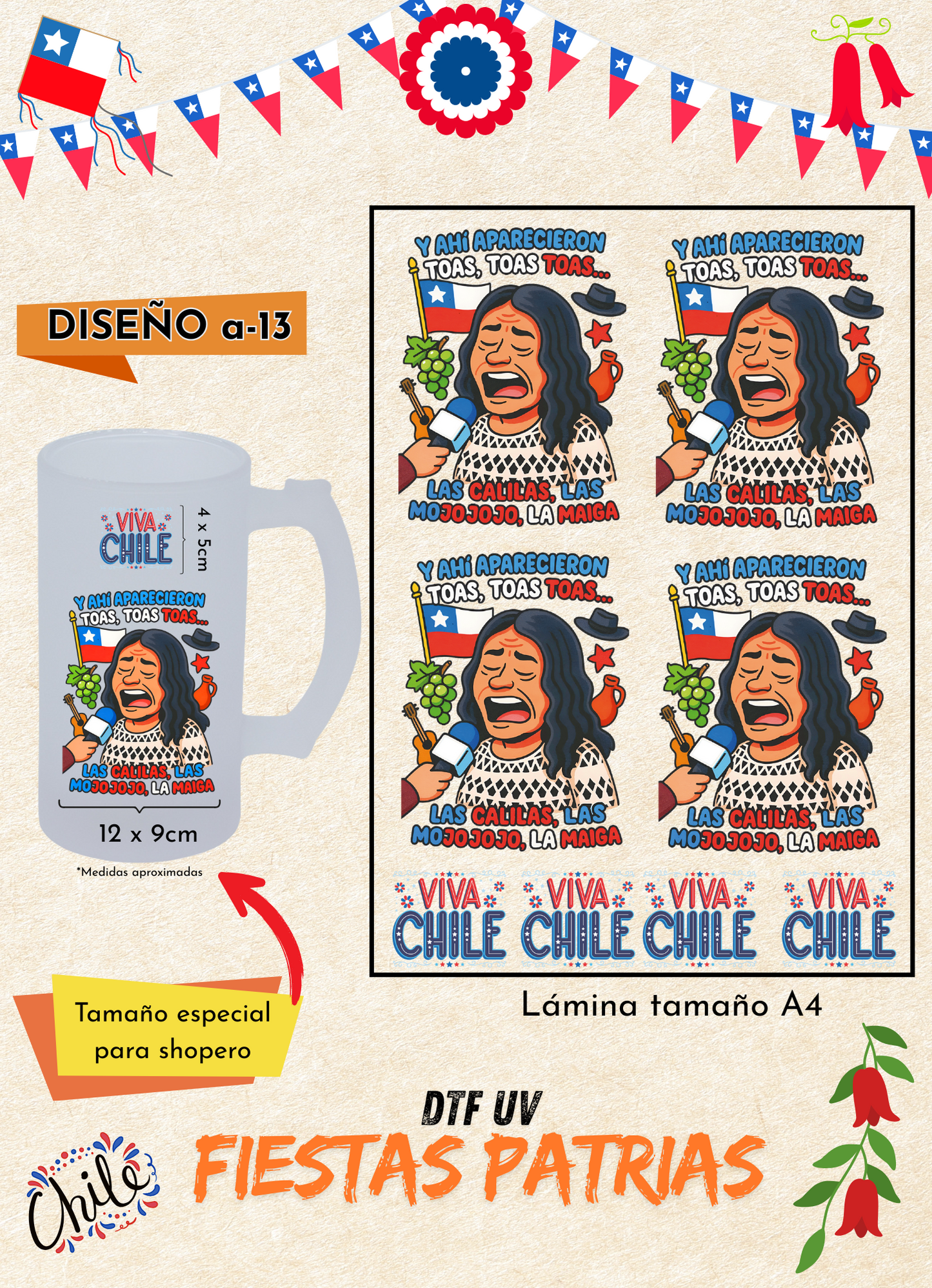 PACK DTF UV PARA FIESTAS PATRIAS #a_13