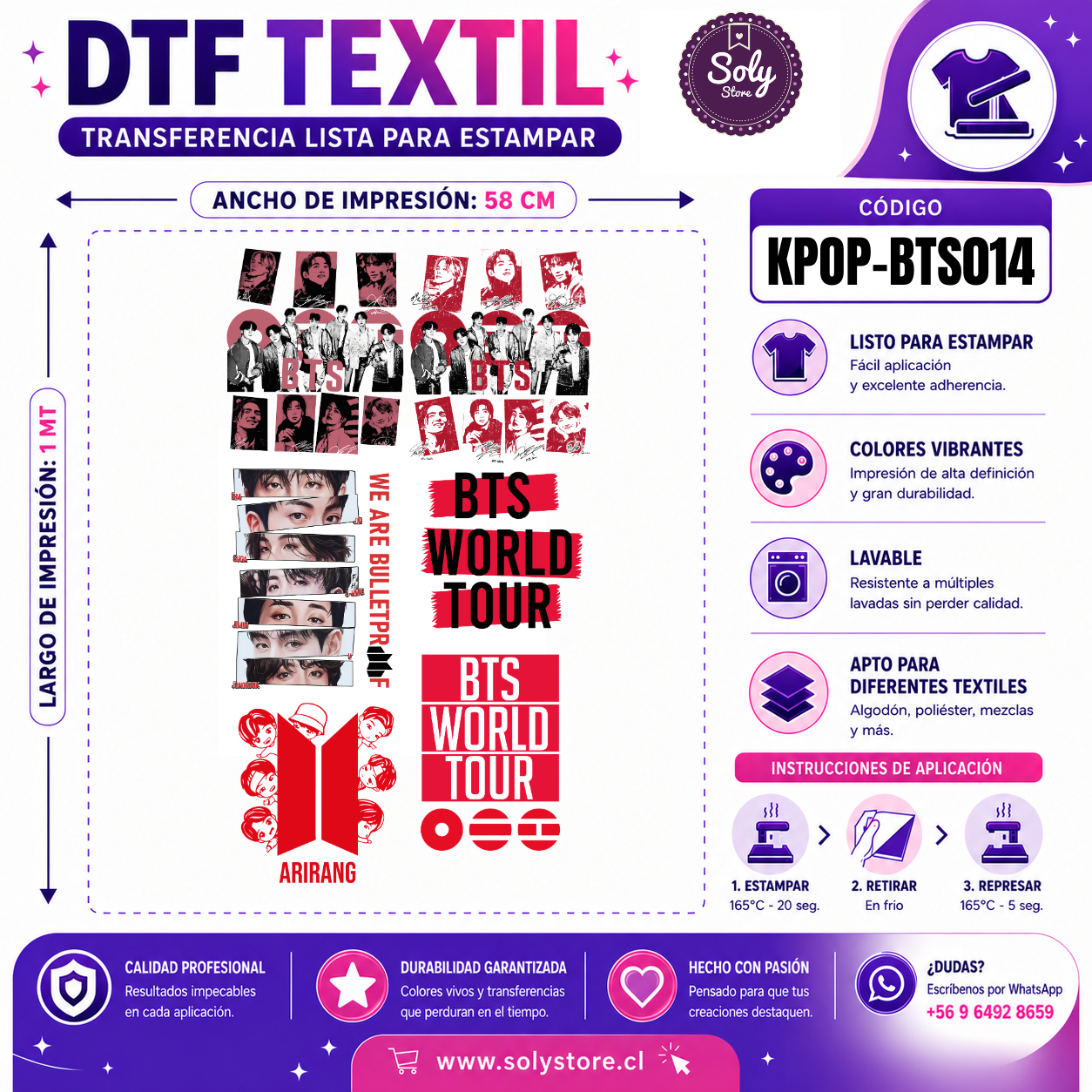 DTF TEXTIL - KPOP - #KPOP-BTS014