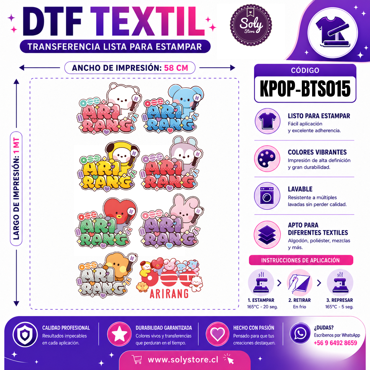 DTF TEXTIL - KPOP - #KPOP-BTS015