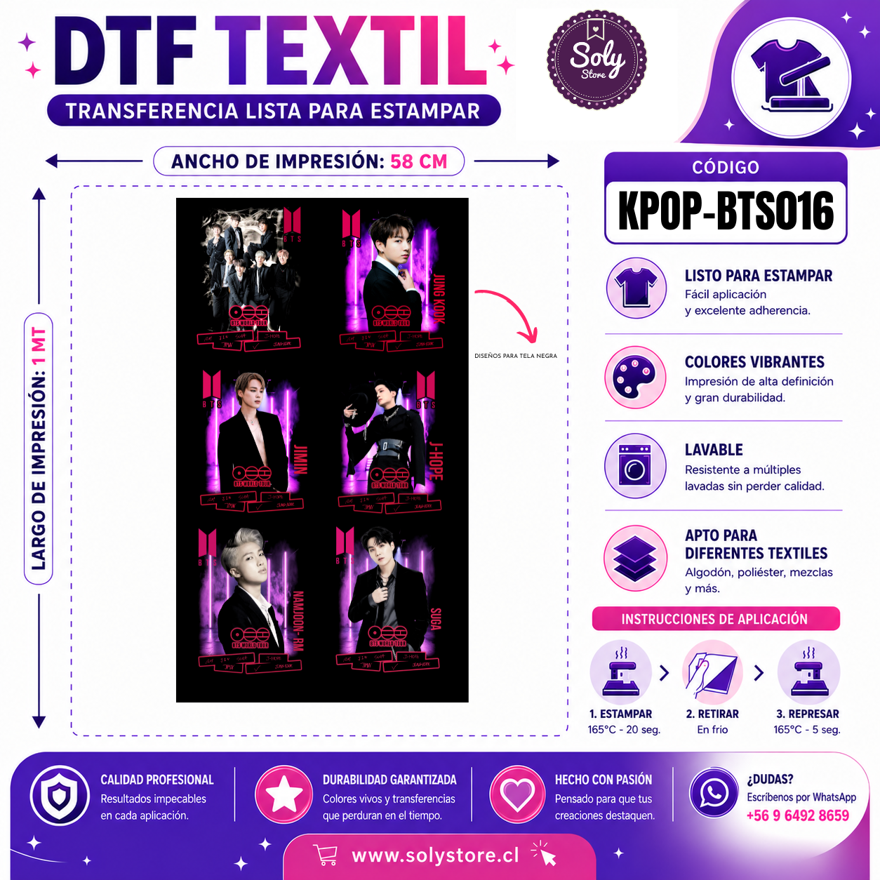 DTF TEXTIL - KPOP - #KPOP-BTS016