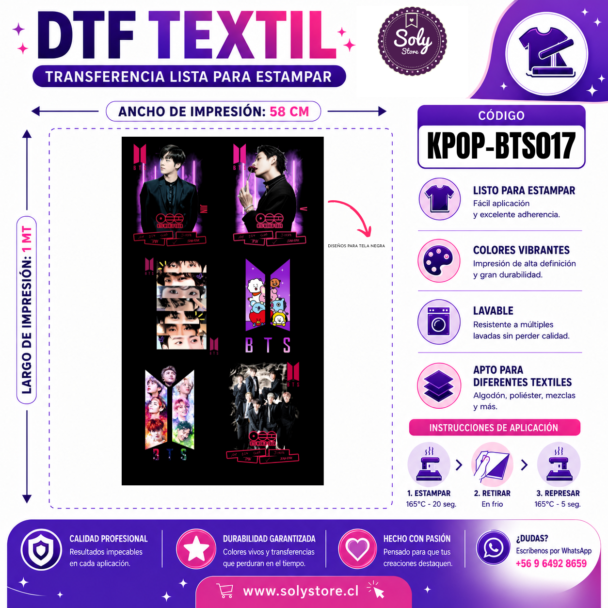 DTF TEXTIL - KPOP - #KPOP-BTS017