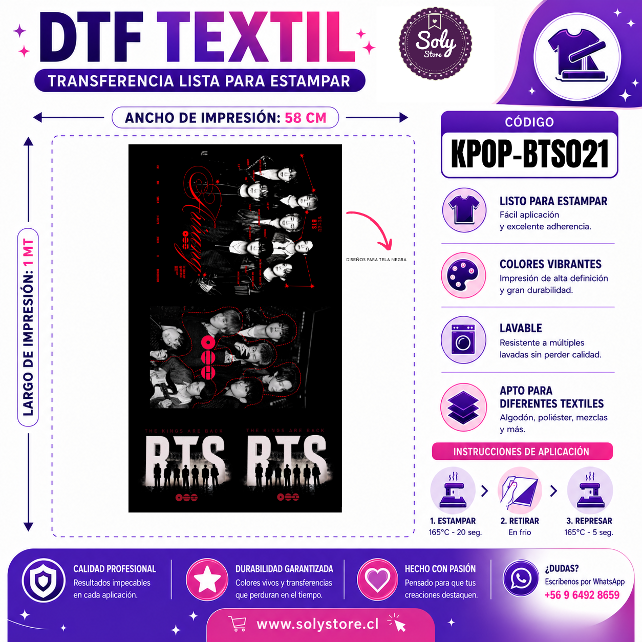 DTF TEXTIL - KPOP - #KPOP-BTS021