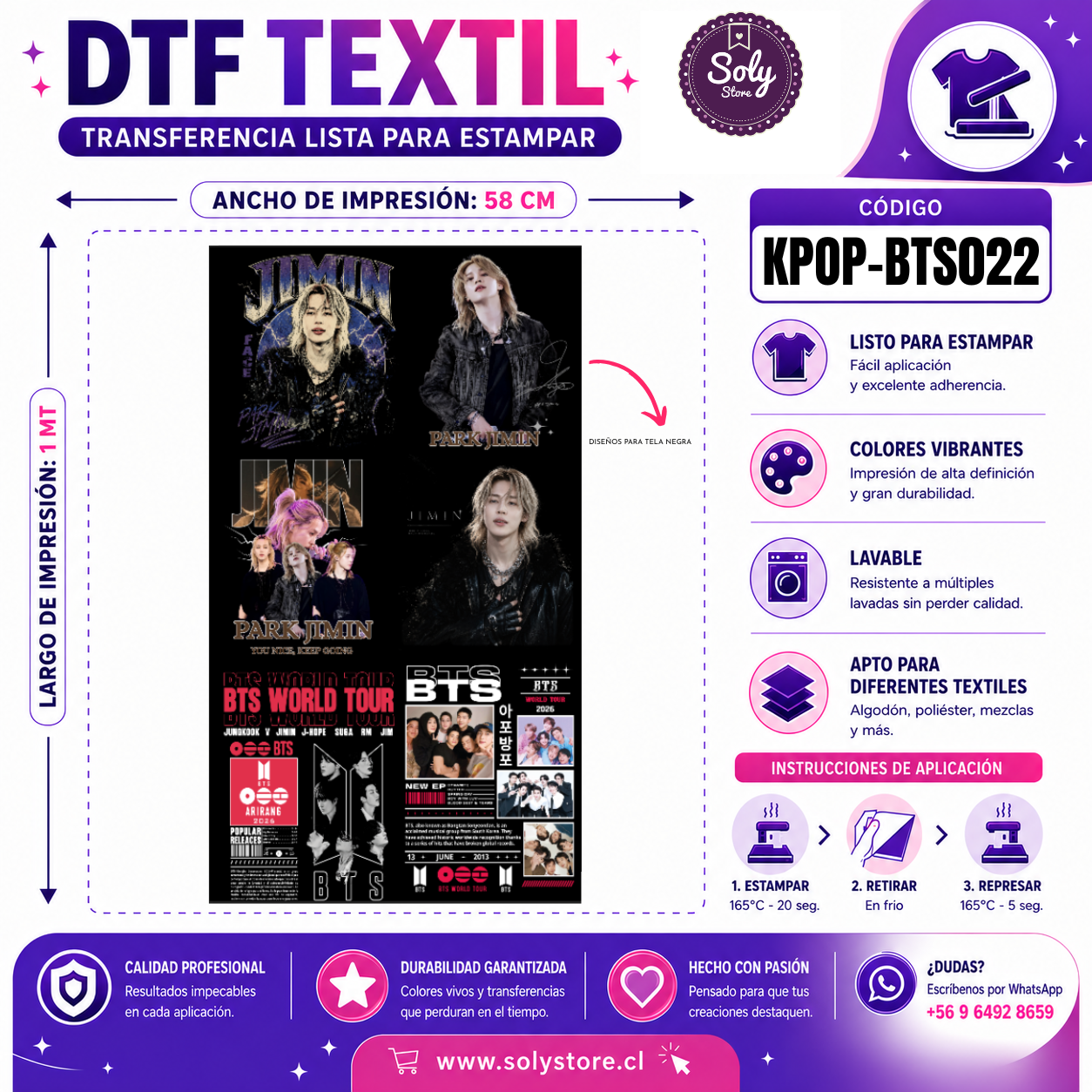 DTF TEXTIL - KPOP - #KPOP-BTS022