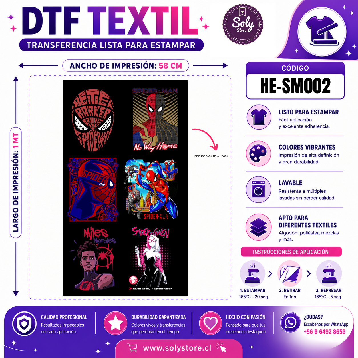 DTF TEXTIL - HEROES - #HE-SM002