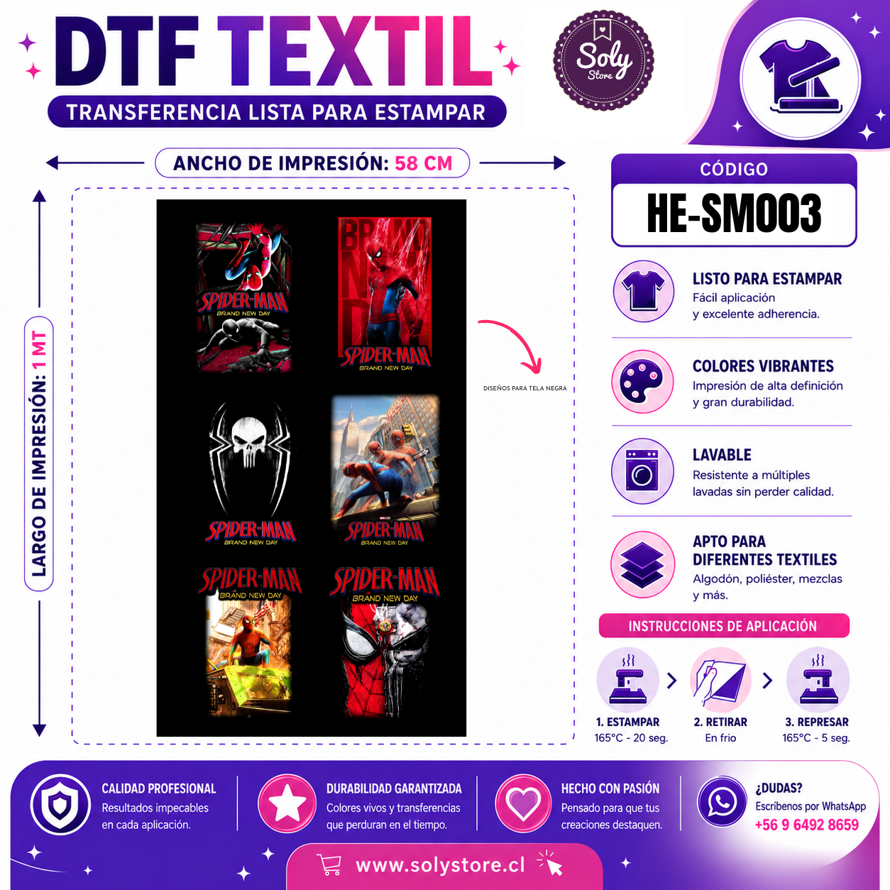 DTF TEXTIL - HEROES - #HE-SM003