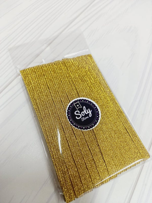 Elástico Glitter - Dorado 5mt #3