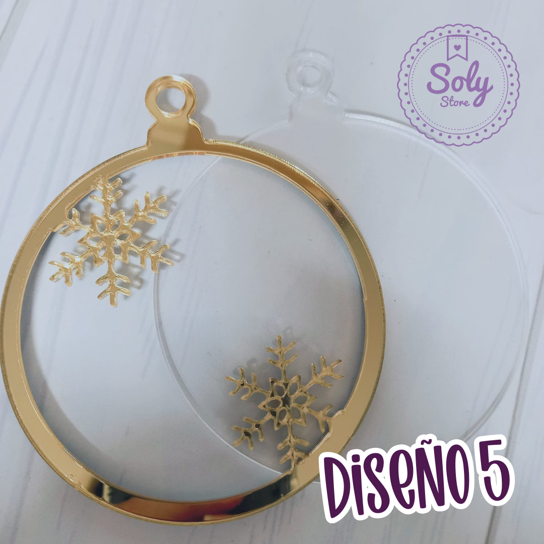 Esfera Navidad doble Capa - 12un DISEÑO 5