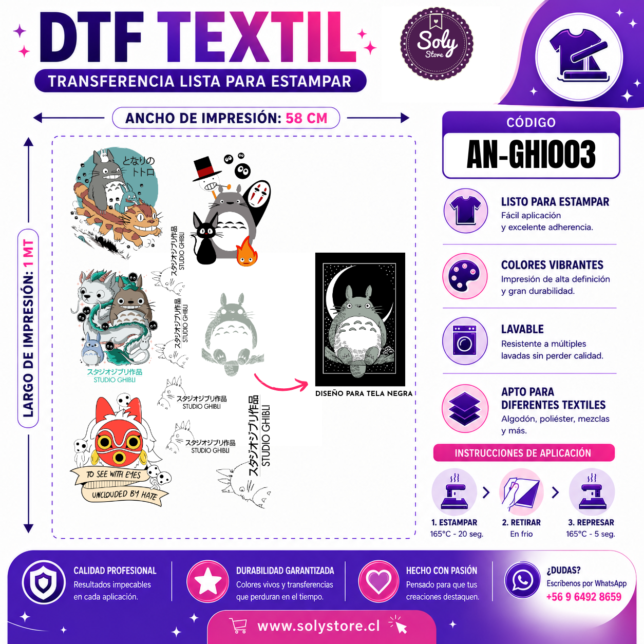 DTF TEXTIL - ANIME - #AN-GHI003