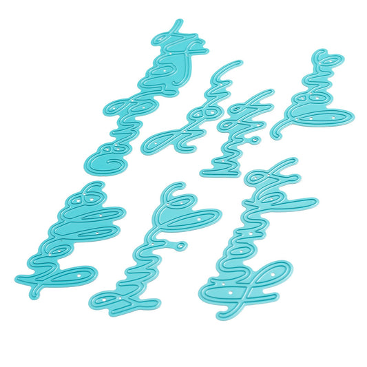 WR - REVOLUTION - DIE - SCRIPT WORDS (7 PIECE) TROQUEL