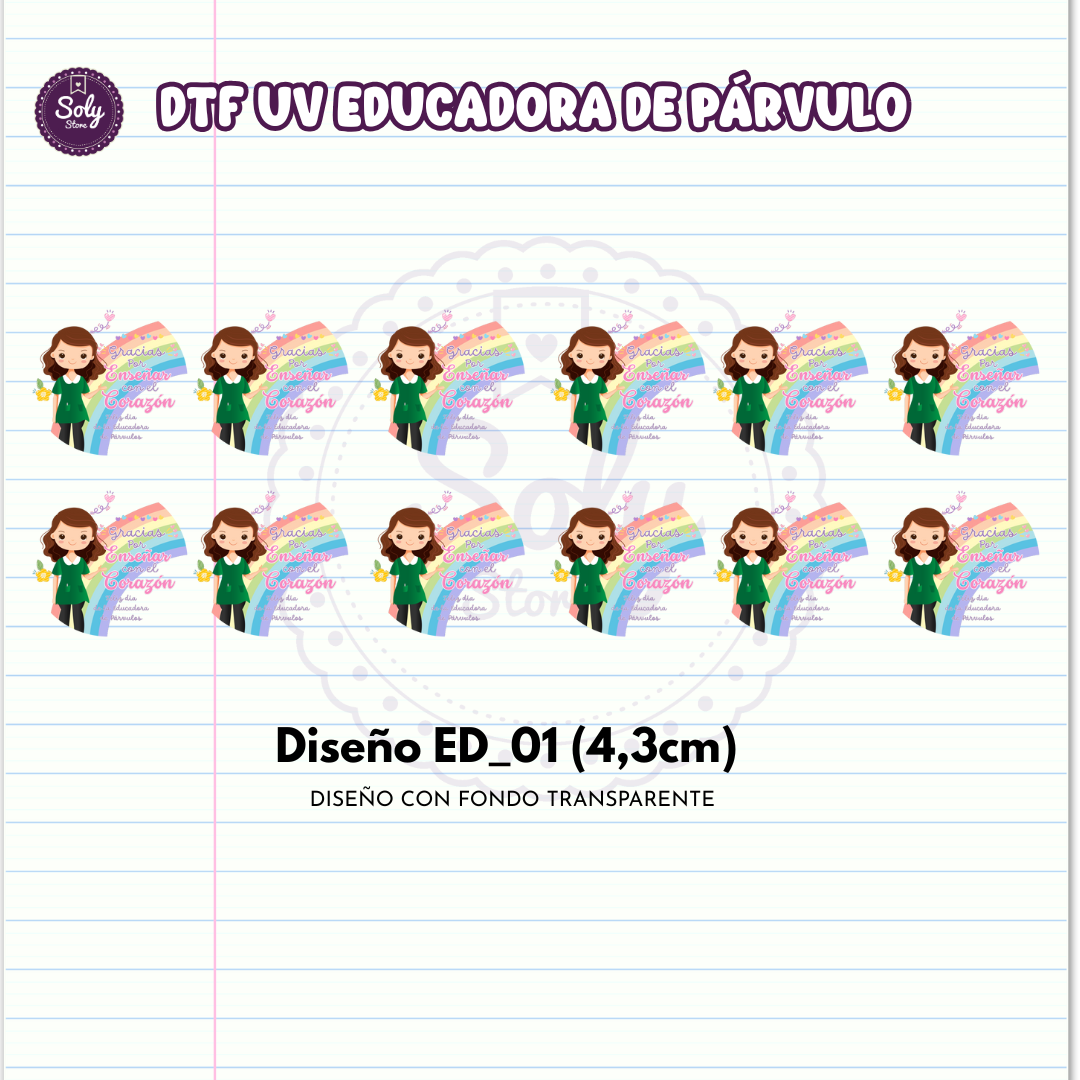 DTF UV EDUCADORA DE PARVULO ED_01 (4,3CM)