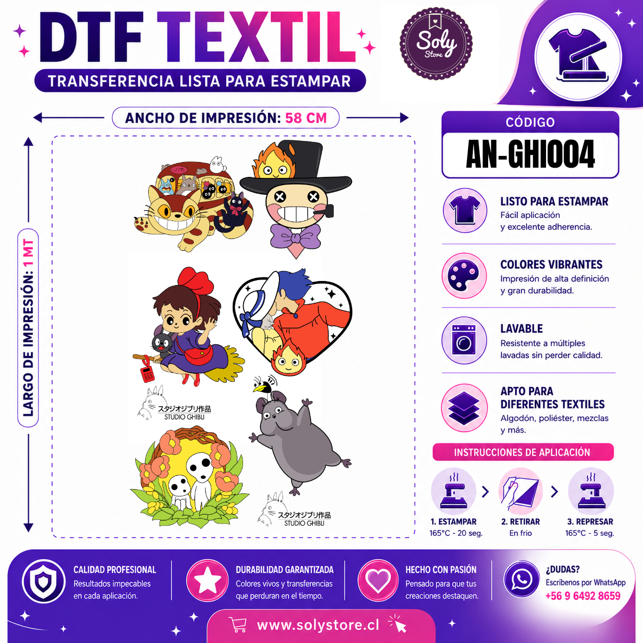 DTF TEXTIL - ANIME - #AN-GHI004