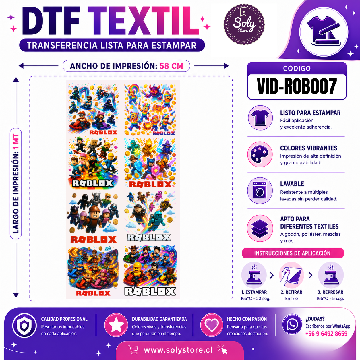DTF TEXTIL - VIDEOJUEGOS - #VID-ROB007