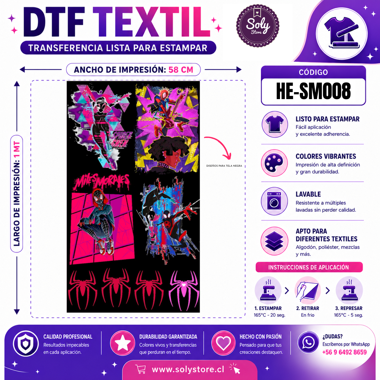DTF TEXTIL - HEROES - #HE-SM008
