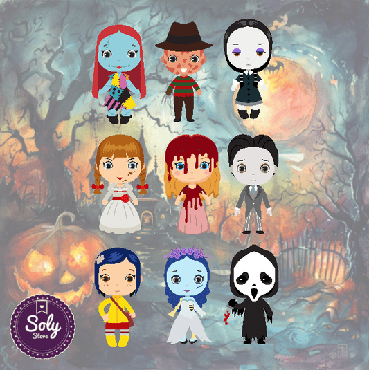 26 STICKERS PARA HALLOWEEN - ARCHIVO DE CORTE STUDIO3 + SVG