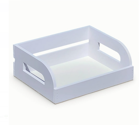 Canasta abierta PVC blanca 5 UNIDADES