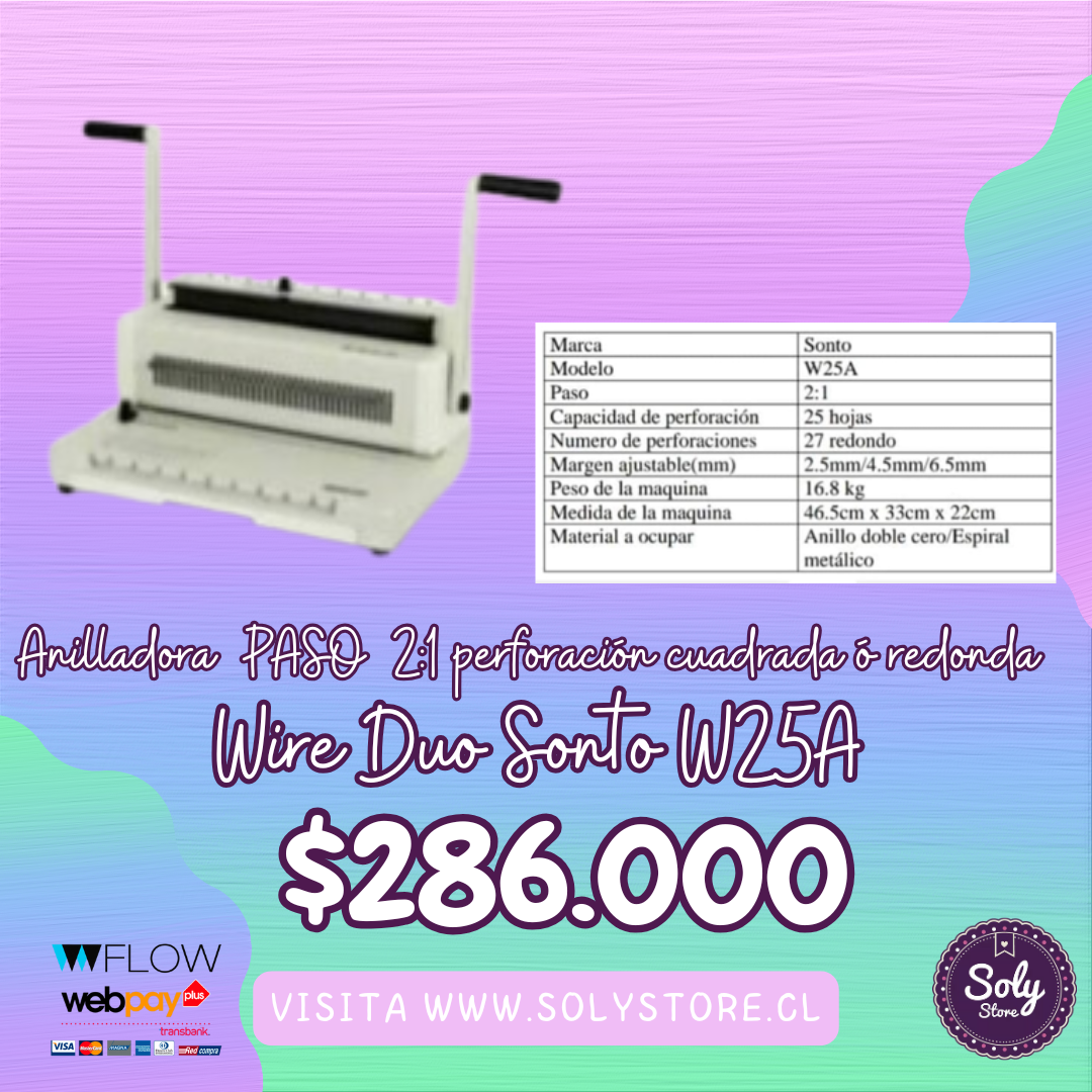ANILLADORA SONTO W25A PASO 2:1