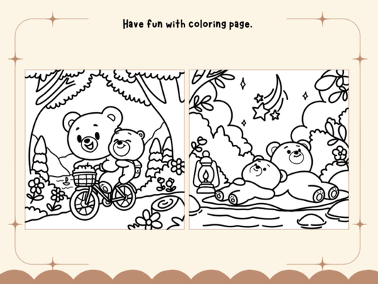 *Archivo Digital* Cozy Routine KawaiiBear - Libro para Colorear