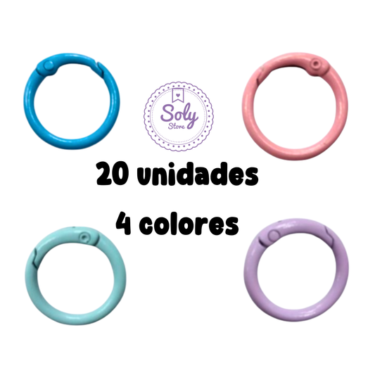Argolla metálica mix colores 2,5cm