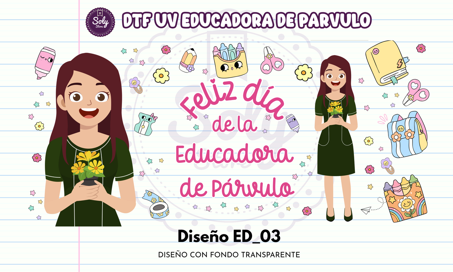 DTF UV EDUCADORA DE PARVULO ED_03 TAZA/ VASO