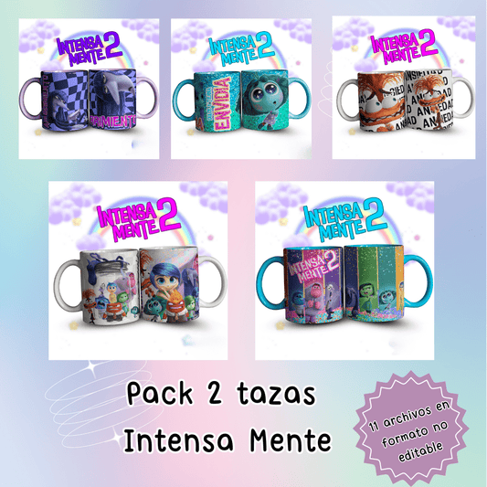 PACK TAZAS 2 INTENSAMENTE