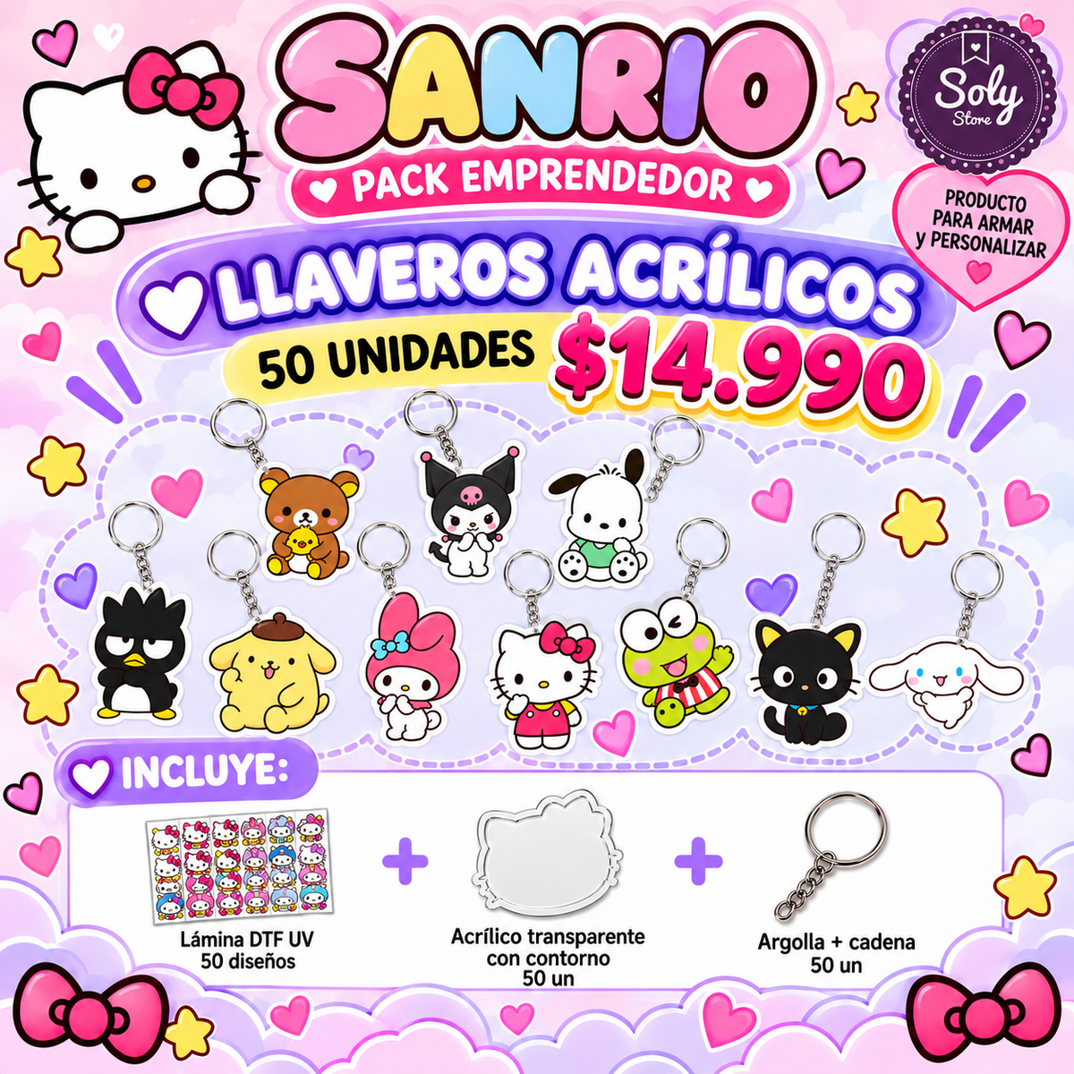 PACK EMPRENDEDOR LLAVERO / SANRIO / LLS01