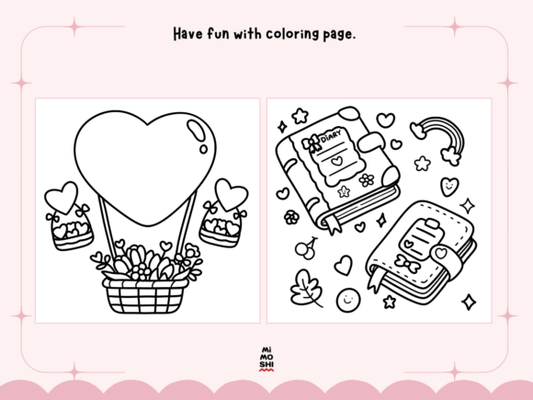 *Archivo Digital* Valentine 90's Love Libro para colorear