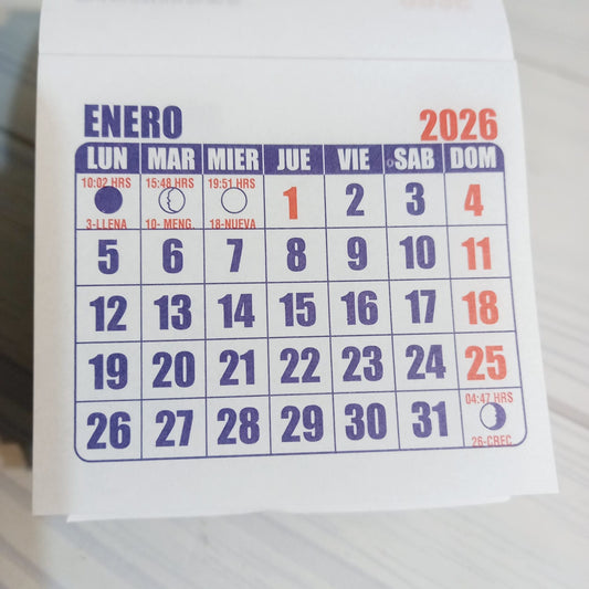 Mini Calendarios 2026