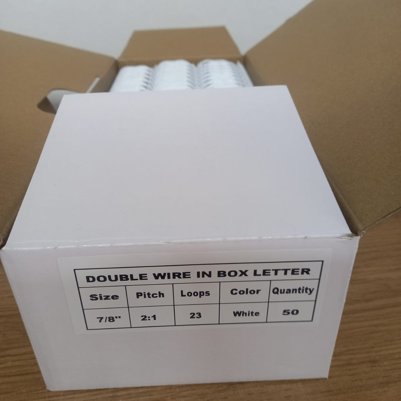 Caja 50 anillos 22mm paso 2:1 - BLANCO