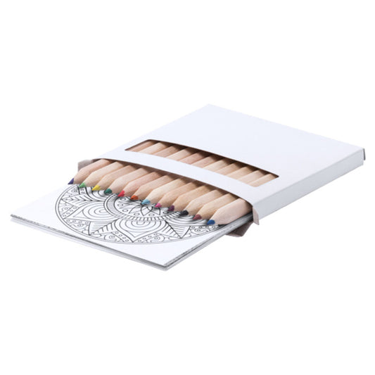Set lápices + láminas para colorear - pack 10 un