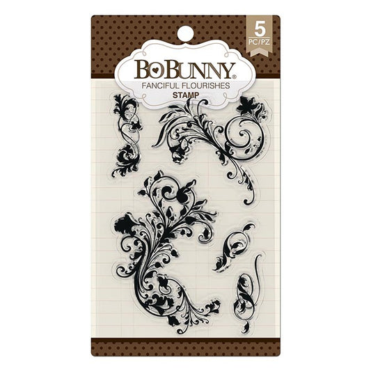 BOBUNNY - ESSENTIALS - FANCIFUL FLOURISHES (5 PIECE) - STAMP TIMBRE SILICONA