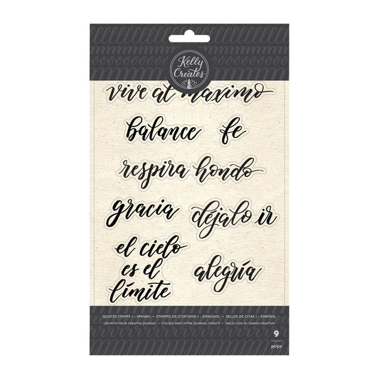 AC - KELLY CREATES - TRACEABLE - QUOTES 1 - SPANISH (9 PIECE) TIMBRES SILICONA