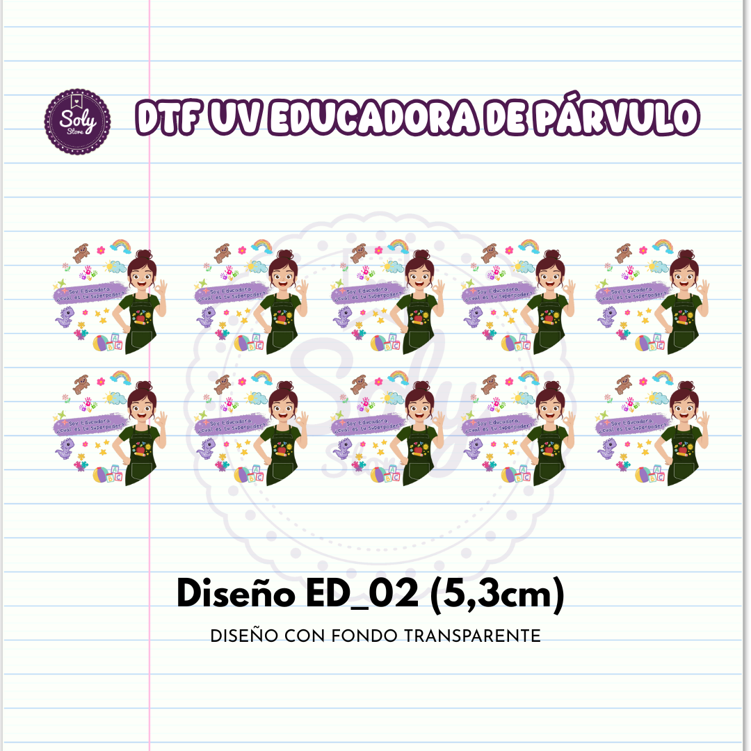 DTF UV EDUCADORA DE PARVULO ED_02 (5,3CM)