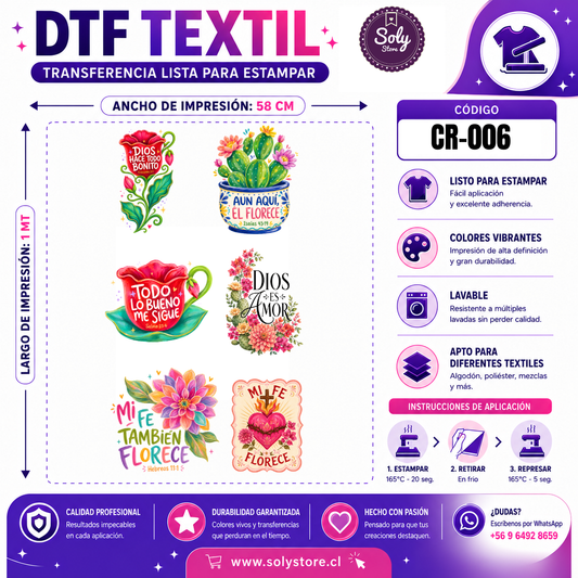 DTF TEXTIL - CRISTIANOS - #CR-006