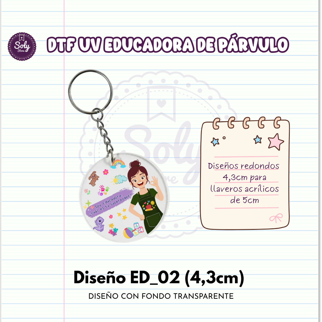 DTF UV EDUCADORA DE PARVULO ED_02 (4,3CM)