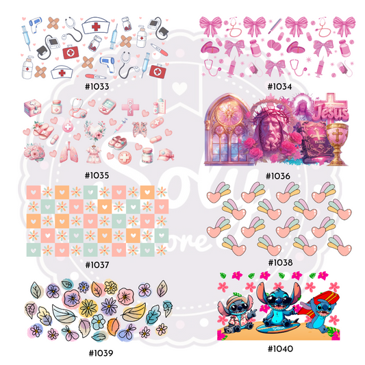 DTF UV #1033 AL #1040