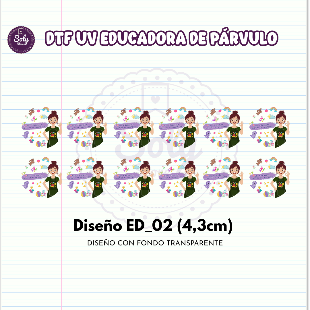 DTF UV EDUCADORA DE PARVULO ED_02 (4,3CM)