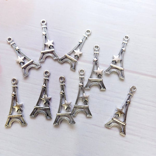 Dije Metálico - Torre Eiffel con estrella #13 (10un)
