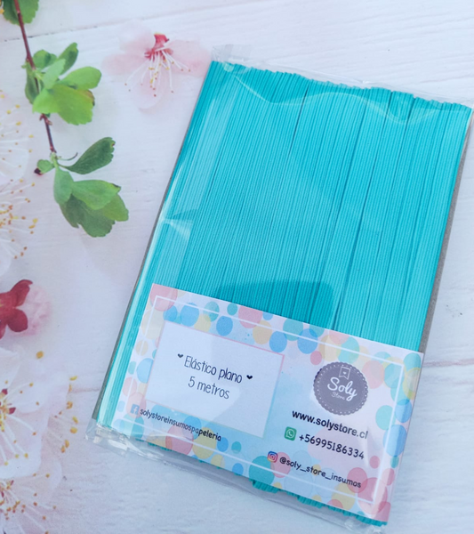Elastico Plano - Turquesa 5mt #14
