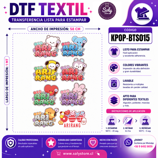 DTF TEXTIL - KPOP - #KPOP-BTS015