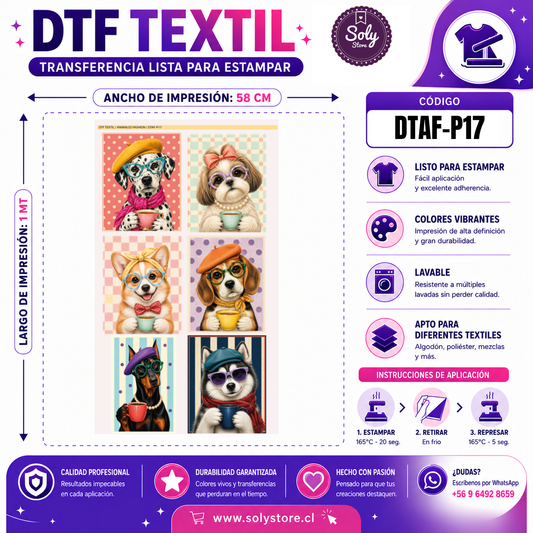 DTF Textil Animales Fashion 58x100 cm – DTAF-P17