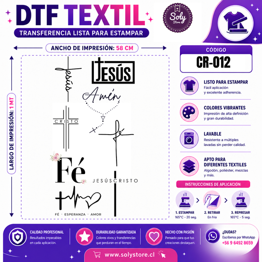 DTF TEXTIL - CRISTIANOS - #CR-012