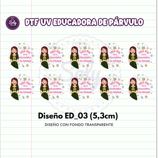 DTF UV EDUCADORA DE PARVULO ED_03 (5,3CM)