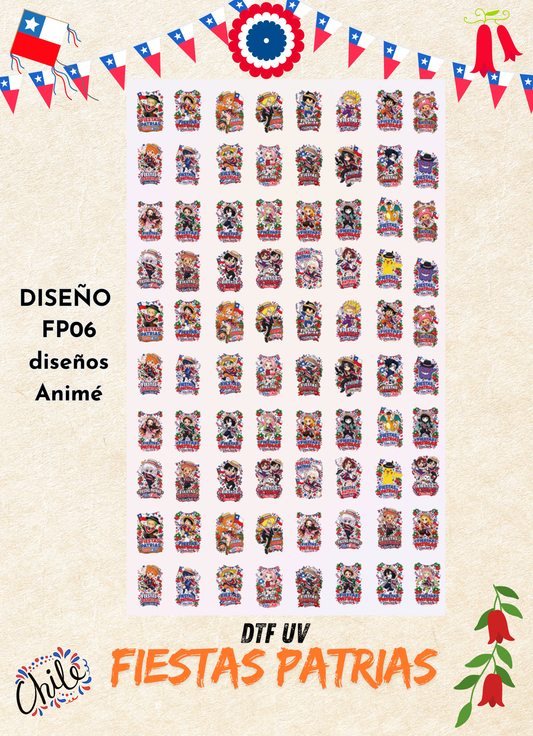 LIENZO DTF UV FIESTAS PATRIAS – FRASES CHILENAS- FP#06 – 58×100 CM