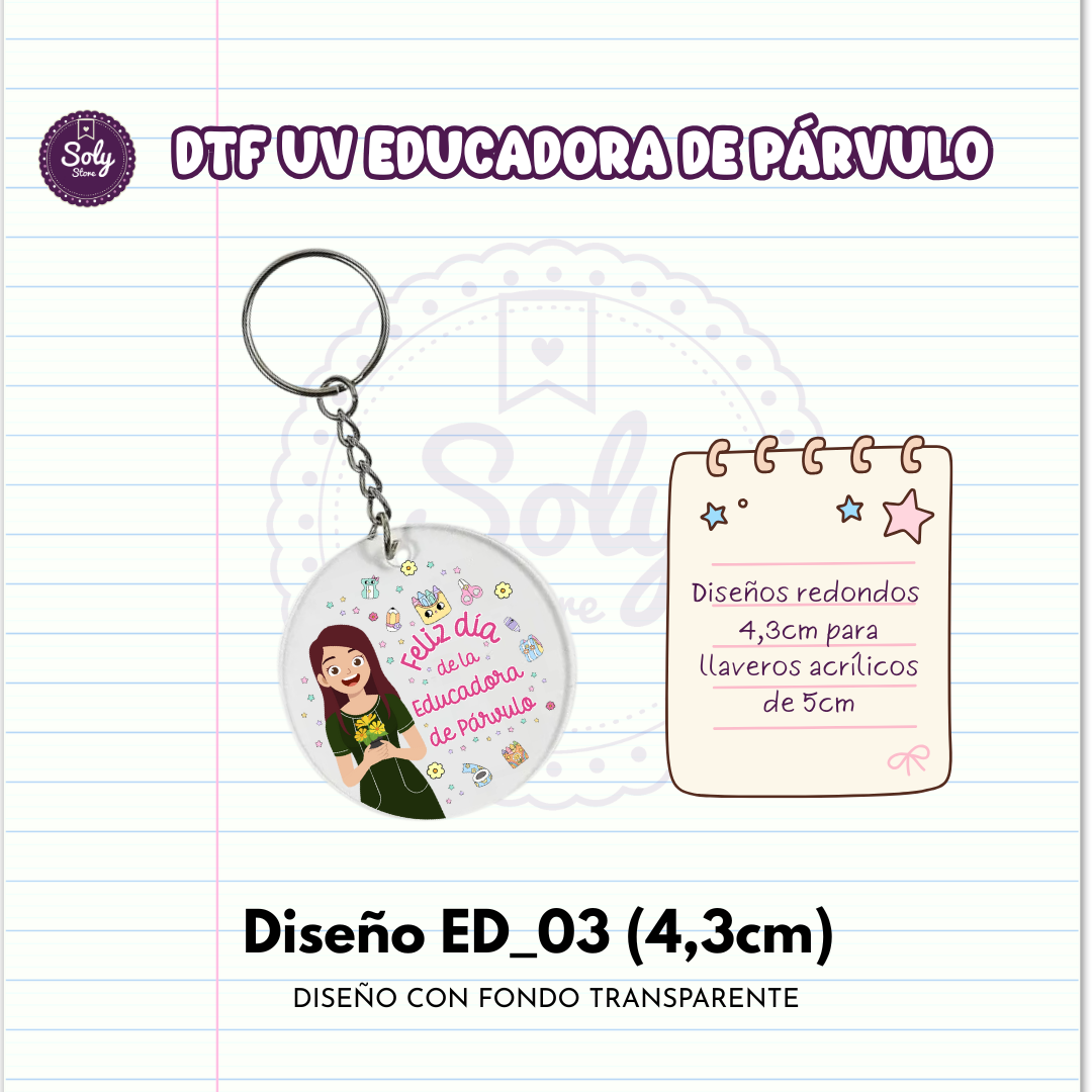 DTF UV EDUCADORA DE PARVULO ED_03 (4,3CM)