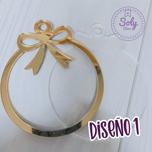 Esfera Navidad doble Capa - 12un DISEÑO 1