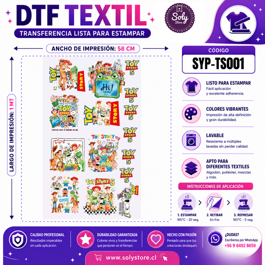 DTF TEXTIL - SERIES Y PELICULAS - #SYP-TS001