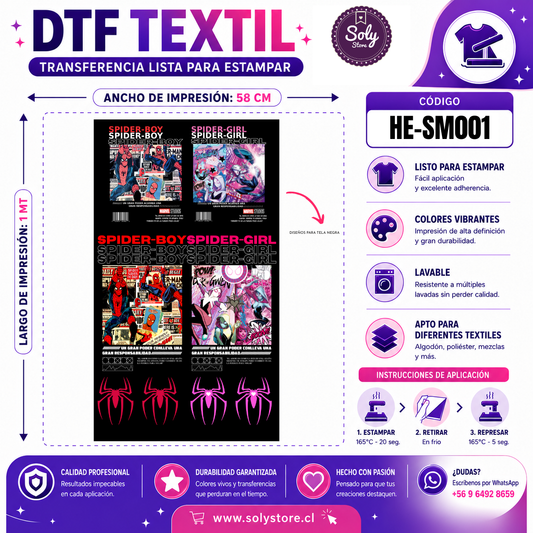 DTF TEXTIL - HEROES - #HE-SM001