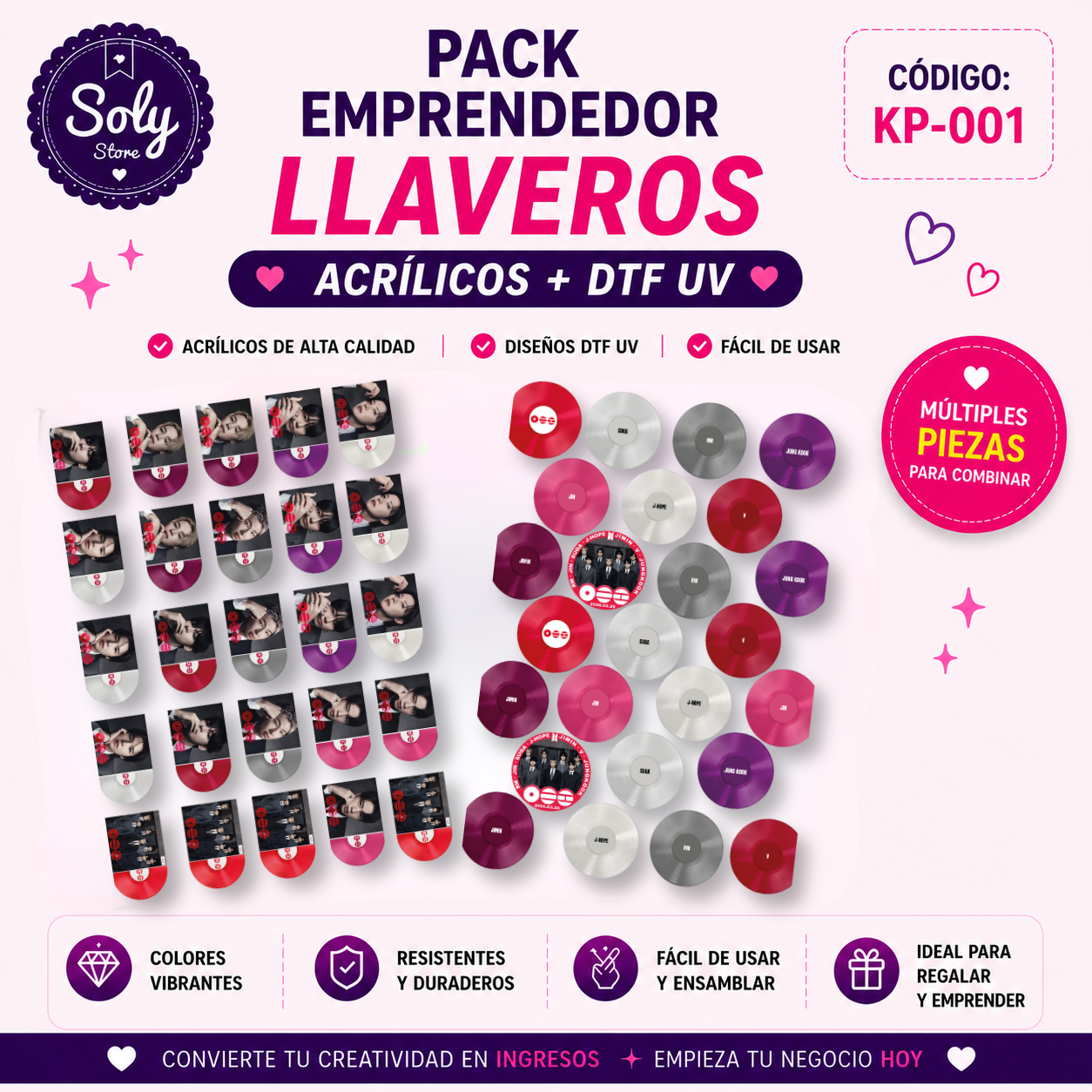 PACK EMPRENDEDOR ACRÍLICO + DTF UV / KP-001